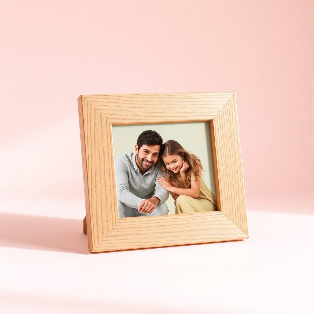 Engraved wooden photo frame
