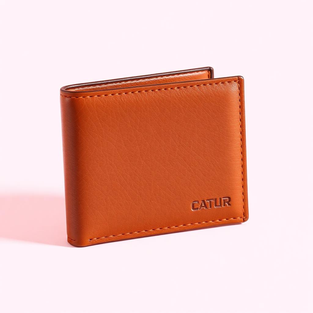Engraved leather wallet